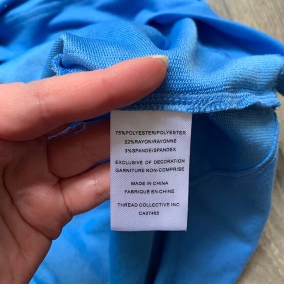 Mexx Athletics V-neck Sweater Top Pullover Blue Womens Size XL - Picture 6 of 7